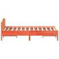vidaXL Estructura cama con cabecero madera pino marrón cera 120x200 cm