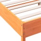 vidaXL Estructura cama con cabecero madera pino marrón cera 120x200 cm