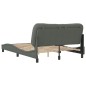 vidaXL Estructura de cama con cabecero de tela gris oscuro 140x190 cm vidaXL Estructura de cama con cabecero de tela gris oscuro 140x190 cm