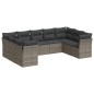 vidaXL Set de muebles de jardín 9 pzas y cojines ratán sintético gris vidaXL Set de muebles de jardín 9 pzas y cojines ratán sintético gris
