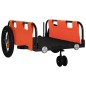 vidaXL Remolque para bicicletas hierro y tela Oxford naranja vidaXL Remolque para bicicletas hierro y tela Oxford naranja