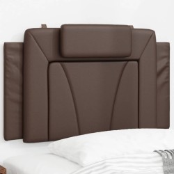 vidaXL Cabecero de cama acolchado cuero sintético marrón 80 cm