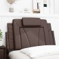 vidaXL Cabecero de cama acolchado cuero sintético marrón 80 cm vidaXL Cabecero de cama acolchado cuero sintético marrón 80 cm