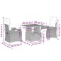vidaXL Set comedor de jardín 3 pzas con cojines ratán sintético negro vidaXL Set comedor de jardín 3 pzas con cojines ratán sintético negro