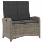 vidaXL Juego de comedor de jardín 4 piezas con cojines ratán PE gris vidaXL Juego de comedor de jardín 4 piezas con cojines ratán PE gris
