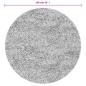 vidaXL Alfombra de pelo largo moderna gris antracita Ø 160 cm