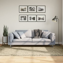vidaXL Alfombra de pelo largo moderna dorado 160x230 cm