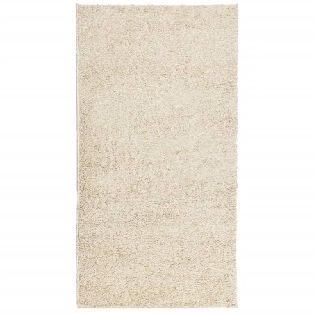 vidaXL Alfombra de pelo largo moderna dorado 80x150 cm