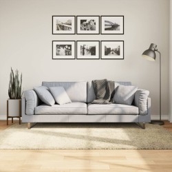 vidaXL Alfombra de pelo largo moderna dorado 140x200 cm