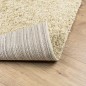 vidaXL Alfombra de pelo largo moderna dorado 140x200 cm