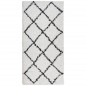 vidaXL Alfombra de pelo largo moderna crema y negro 100x200 cm vidaXL Alfombra de pelo largo moderna crema y negro 100x200 cm
