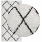 vidaXL Alfombra de pelo largo moderna crema y negro 100x200 cm vidaXL Alfombra de pelo largo moderna crema y negro 100x200 cm