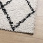 vidaXL Alfombra de pelo largo moderna crema y negro 100x200 cm vidaXL Alfombra de pelo largo moderna crema y negro 100x200 cm