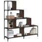 vidaXL Librería de 4 peldaños madera marrón roble 139x33,5x149 cm vidaXL Librería de 4 peldaños madera marrón roble 139x33,5x149 cm