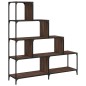 vidaXL Librería de 4 peldaños madera marrón roble 139x33,5x149 cm vidaXL Librería de 4 peldaños madera marrón roble 139x33,5x149 cm