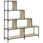 vidaXL Librería con 4 peldaños madera roble Sonoma 139x33,5x149 cm vidaXL Librería con 4 peldaños madera roble Sonoma 139x33,5x149 cm