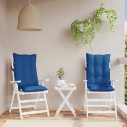 vidaXL Cojines de silla respaldo alto 2 uds tela Oxford azul klein