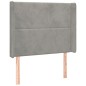 vidaXL Cama box spring colchón y LED terciopelo gris claro 80x200 cm vidaXL Cama box spring colchón y LED terciopelo gris claro 80x200 cm