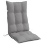 vidaXL Cojines de silla con respaldo alto 6 uds tela Oxford gris