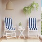 vidaXL Cojines silla respaldo alto 2 uds tela Oxford rayas azul blanco vidaXL Cojines silla respaldo alto 2 uds tela Oxford rayas azul blanco