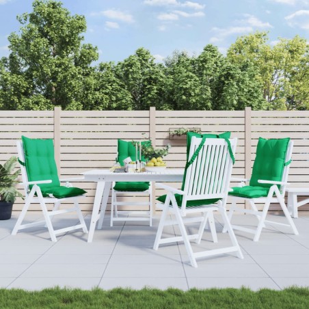 vidaXL Cojines de silla con respaldo alto 4 uds tela Oxford verde