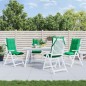 vidaXL Cojines de silla con respaldo alto 4 uds tela Oxford verde vidaXL Cojines de silla con respaldo alto 4 uds tela Oxford verde