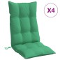 vidaXL Cojines de silla con respaldo alto 4 uds tela Oxford verde vidaXL Cojines de silla con respaldo alto 4 uds tela Oxford verde