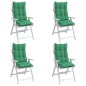 vidaXL Cojines de silla con respaldo alto 4 uds tela Oxford verde vidaXL Cojines de silla con respaldo alto 4 uds tela Oxford verde