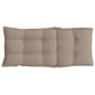 vidaXL Cojines de silla con respaldo alto 2 uds tela Oxford gris taupe vidaXL Cojines de silla con respaldo alto 2 uds tela Oxford gris taupe