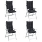 vidaXL Cojines de silla con respaldo alto 4 uds tela Oxford negro vidaXL Cojines de silla con respaldo alto 4 uds tela Oxford negro