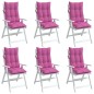 vidaXL Cojines para silla con respaldo alto 6 uds tela Oxford rosa vidaXL Cojines para silla con respaldo alto 6 uds tela Oxford rosa