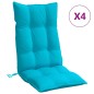 vidaXL Cojines para silla con respaldo alto 4 uds tela Oxford turquesa vidaXL Cojines para silla con respaldo alto 4 uds tela Oxford turquesa