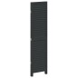 vidaXL Biombo separador de 3 paneles madera maciza Paulownia negro vidaXL Biombo separador de 3 paneles madera maciza Paulownia negro