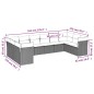 vidaXL Set de sofás de jardín 10 pzas y cojines ratán sintético marrón vidaXL Set de sofás de jardín 10 pzas y cojines ratán sintético marrón