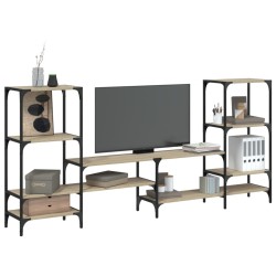 vidaXL Mueble de TV madera de ingeniería roble Sonoma 206,5x28,5x95 cm