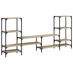 vidaXL Mueble de TV madera de ingeniería roble Sonoma 206,5x28,5x95 cm
