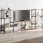 vidaXL Mueble de TV madera de ingeniería roble Sonoma 206,5x28,5x95 cm