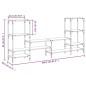 vidaXL Mueble de TV madera de ingeniería roble Sonoma 206,5x28,5x95 cm