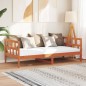 vidaXL Sofá cama de madera maciza de pino marrón cera 80x200 cm vidaXL Sofá cama de madera maciza de pino marrón cera 80x200 cm