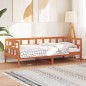 vidaXL Sofá cama de madera maciza de pino marrón cera 80x200 cm vidaXL Sofá cama de madera maciza de pino marrón cera 80x200 cm
