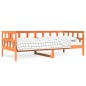 vidaXL Sofá cama de madera maciza de pino marrón cera 80x200 cm vidaXL Sofá cama de madera maciza de pino marrón cera 80x200 cm