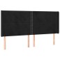 vidaXL Cama box spring colchón y LED terciopelo negro 200x200 cm vidaXL Cama box spring colchón y LED terciopelo negro 200x200 cm