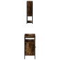 vidaXL Set de muebles baño 2 pzas madera contrachapada roble ahumado vidaXL Set de muebles baño 2 pzas madera contrachapada roble ahumado