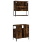 vidaXL Set de muebles baño 2 pzas madera contrachapada roble ahumado vidaXL Set de muebles baño 2 pzas madera contrachapada roble ahumado