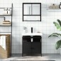 vidaXL Juego de muebles de baño 2 pzas madera contrachapada negro vidaXL Juego de muebles de baño 2 pzas madera contrachapada negro