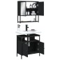 vidaXL Juego de muebles de baño 2 pzas madera contrachapada negro vidaXL Juego de muebles de baño 2 pzas madera contrachapada negro