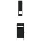 vidaXL Juego de muebles de baño 2 pzas madera contrachapada negro vidaXL Juego de muebles de baño 2 pzas madera contrachapada negro