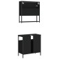 vidaXL Juego de muebles de baño 2 pzas madera contrachapada negro vidaXL Juego de muebles de baño 2 pzas madera contrachapada negro