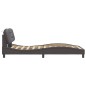 vidaXL Estructura de cama con cabecero cuero sintético gris 100x200 cm vidaXL Estructura de cama con cabecero cuero sintético gris 100x200 cm