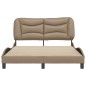 vidaXL Estructura de cama cabecero cuero sintético capuchino 120x200cm